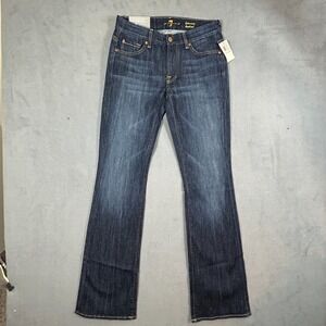 7‎ For All Mankind Jeans Womens Size 27 Kimmie Bootcut Stretch Denim NWT reg$198